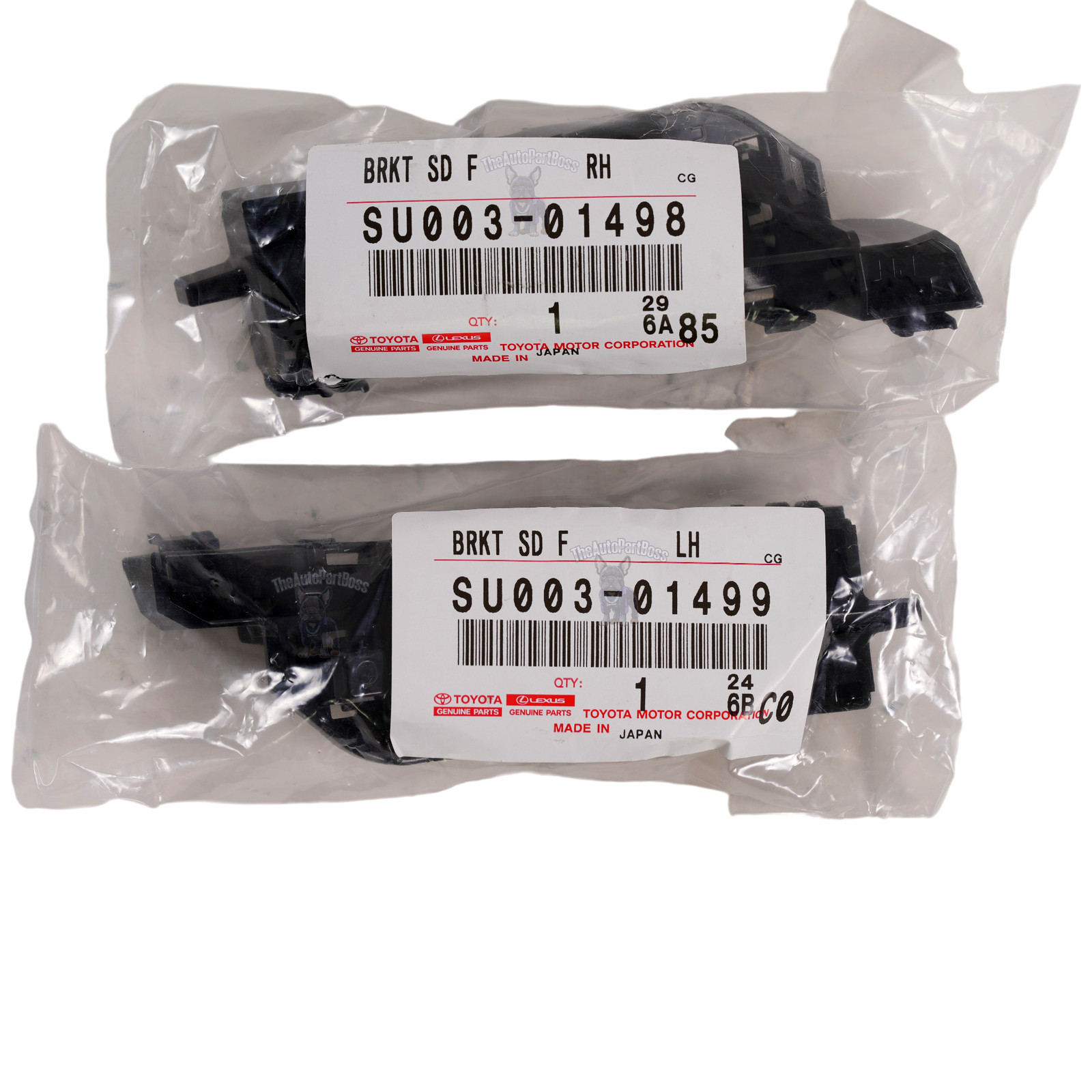 2PK Bumper Side Brackets SET Genuine OEM Toyota SU003-01498 with SU003-01499