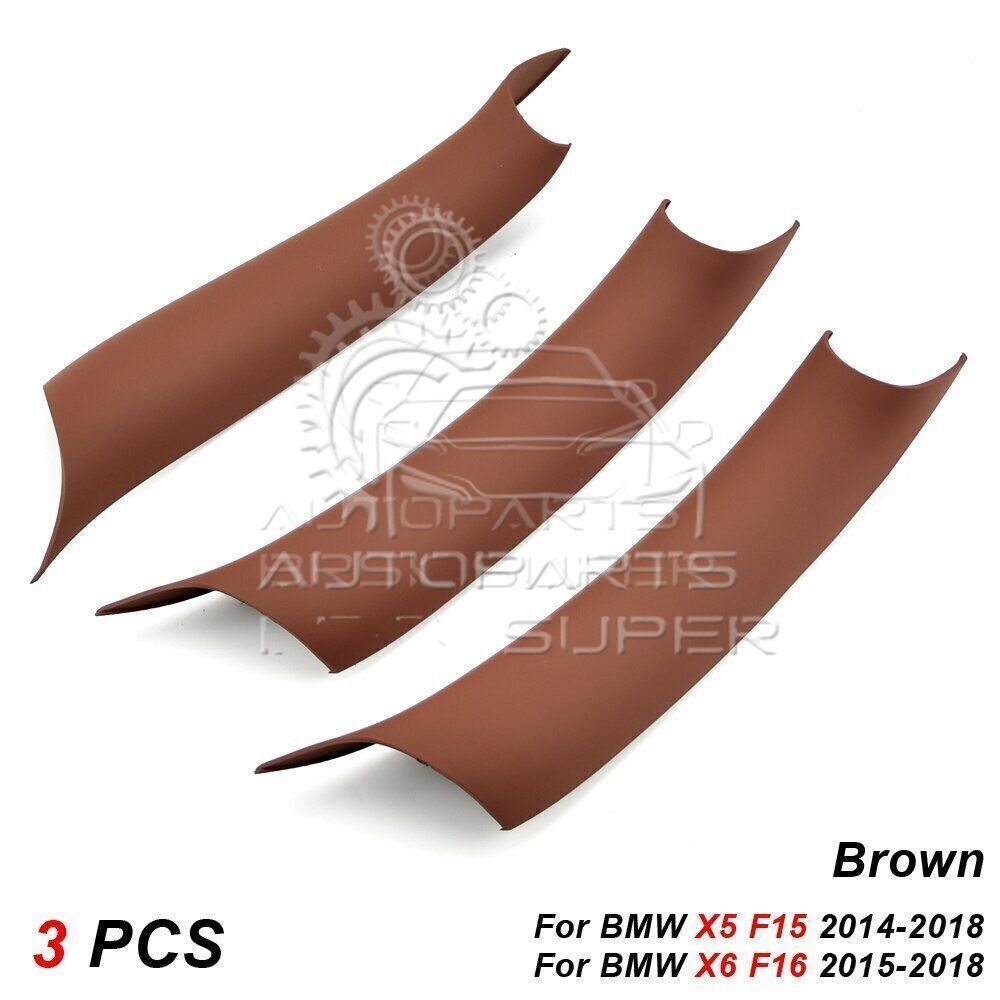 3Pcs for BMW X5 F15 X6 F16 2014~2018 Interior Door Handle Pull Trim Cover