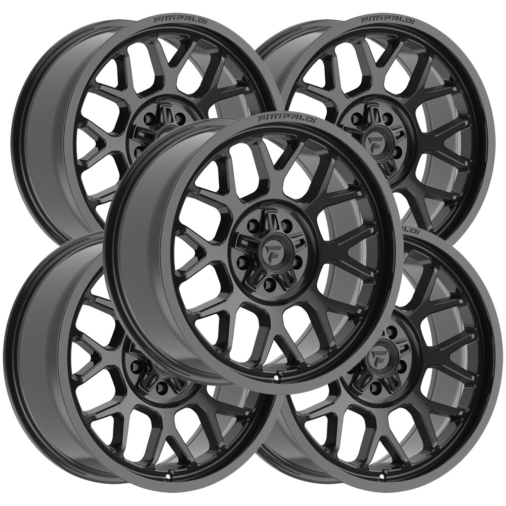 (Set of 5) Fittipaldi FA17B 17×8.5 5×5″/5×5.5″ +0mm Gloss Black Wheels Rims