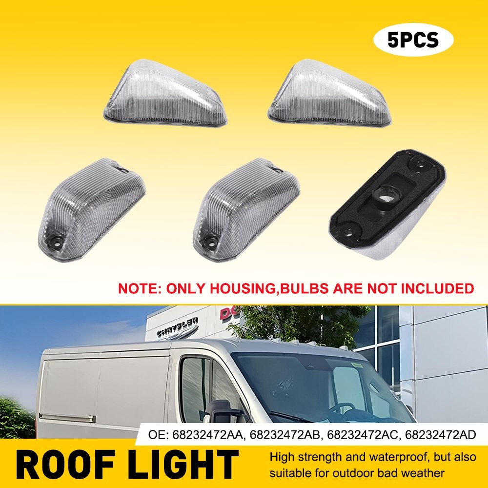 Rooftop Cab Running Light Housing Kit For Dodge RAM Promaster 1500 2500 14-23 5x