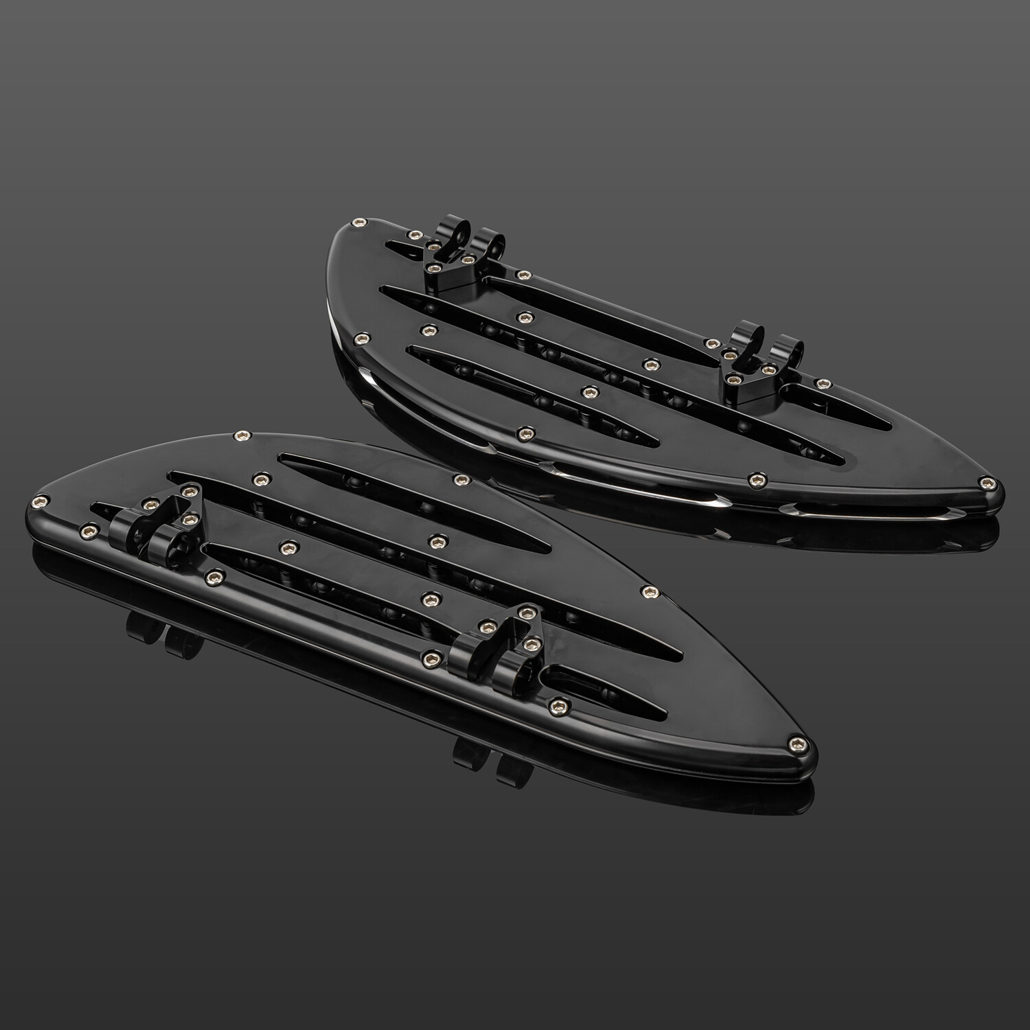 Driver CNC Cut Stretched Floorboards For Harley Touring Softail Dyna CVO Custom