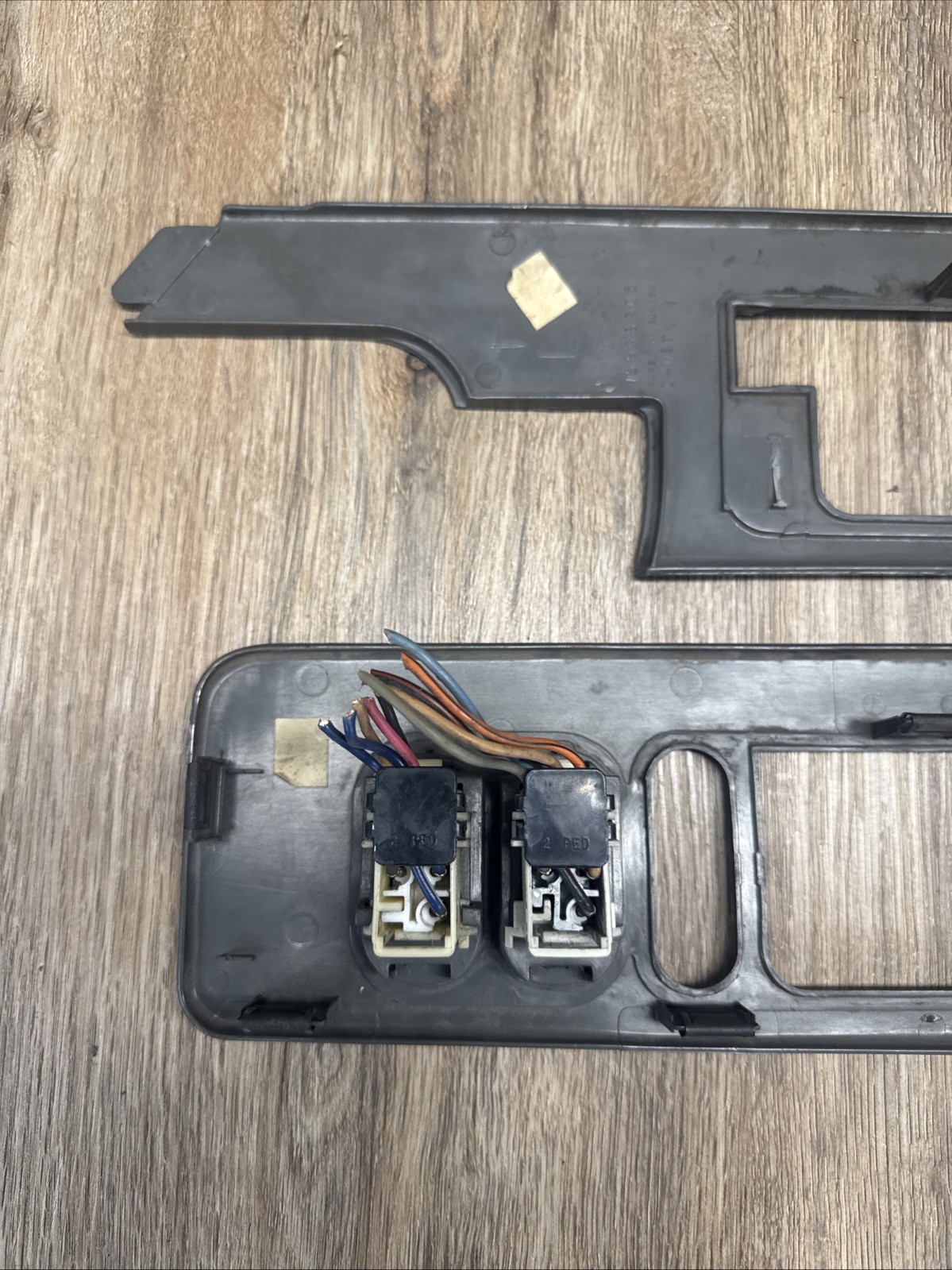 88-94 Chevy GMC Truck Pair Of Door Lock Bezels w/ Switches OEM / 141D