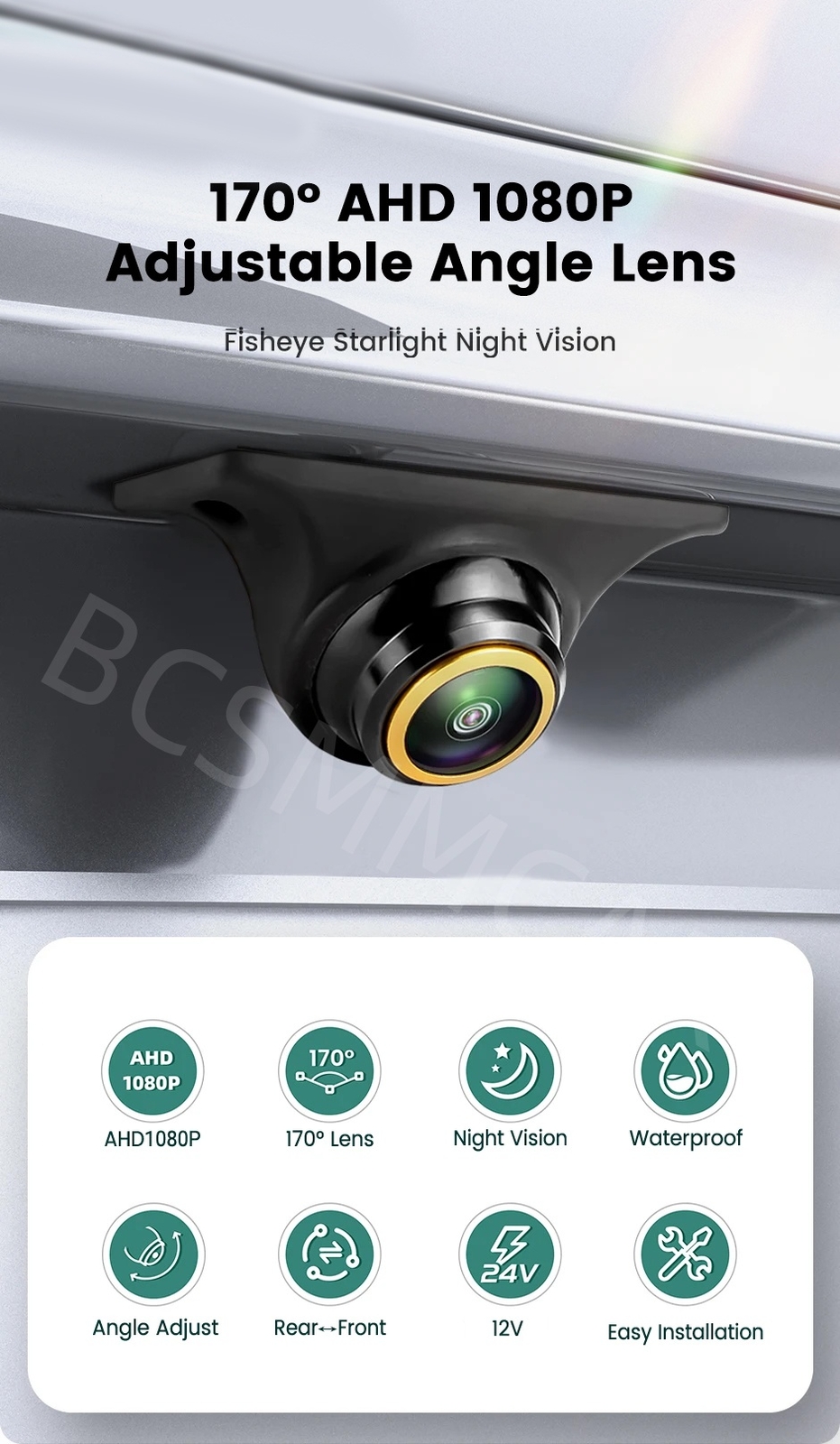 Car Full HD Backup Rear View Reverse Camera Waterproof Night Vision AHD CVBS