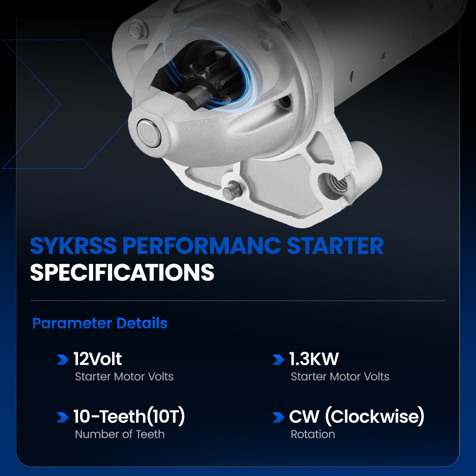 Starter Fits Chrysler 200 3.6L 2011-2017 and Dodge Avenger 3.6L 2011-2014 19616