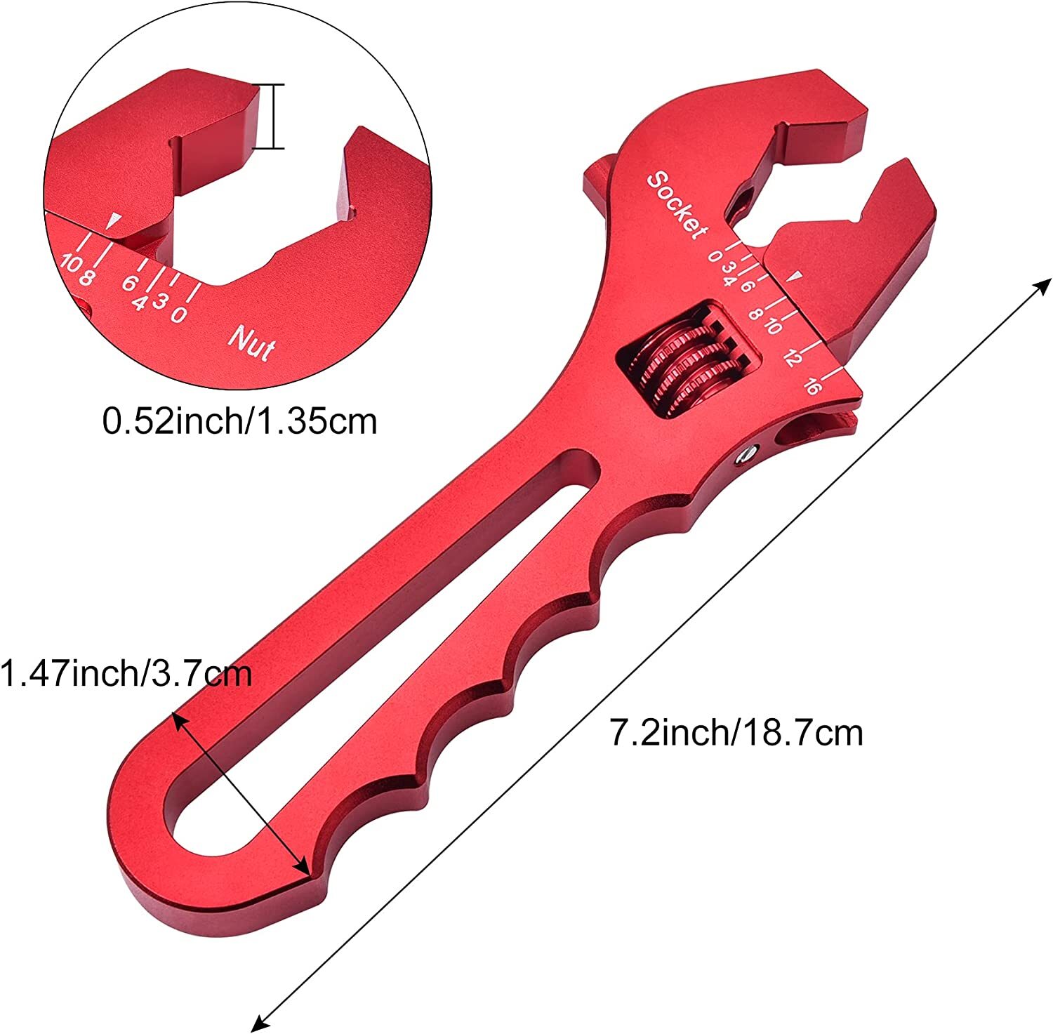 Adjustable Wrench 3AN-16AN Aluminum Spanner Tool For Hose End Fitting Hose Line