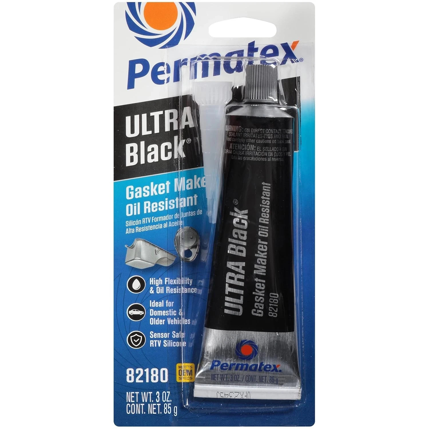 Permatex® Ultra Black® Maximum Oil Resistance RTV Silicone Gasket Maker