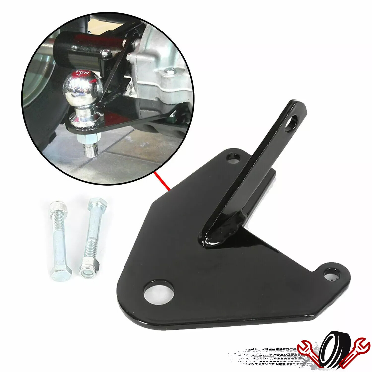 For Honda TRX250 Recon 1997-18 ATV Steel Trailer Hitch Receiver Ball Mount 3/4”