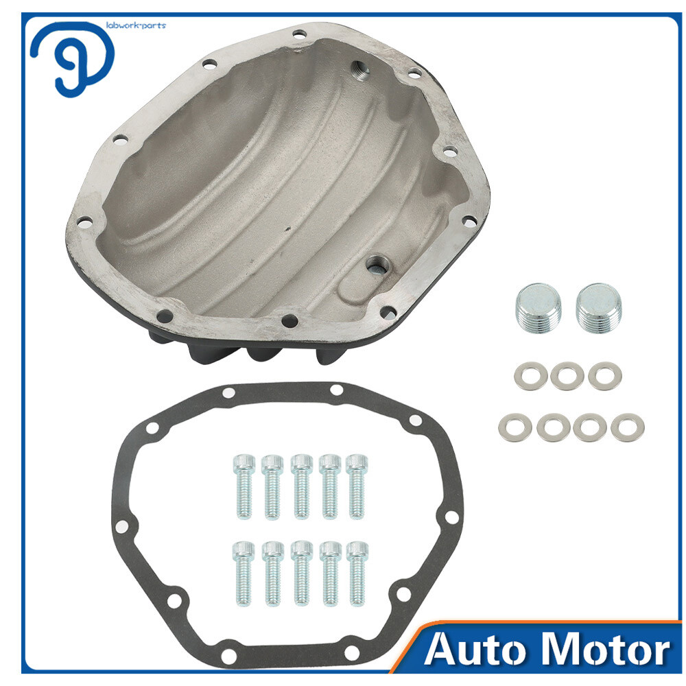 Rear Differential Cover w/ Gasket For Dodge Ram 2500 3500 D80 10 Bolt Black