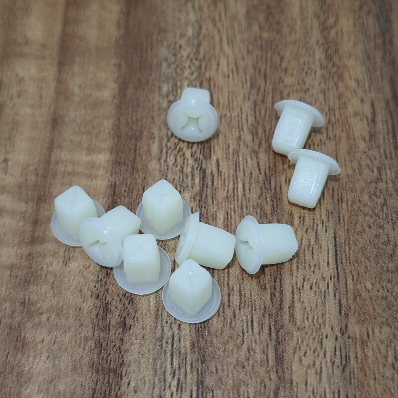 10Pcs Natural Nylon Screw Grommet Nut #6 Screw Size For NISSAN 96706-H2500