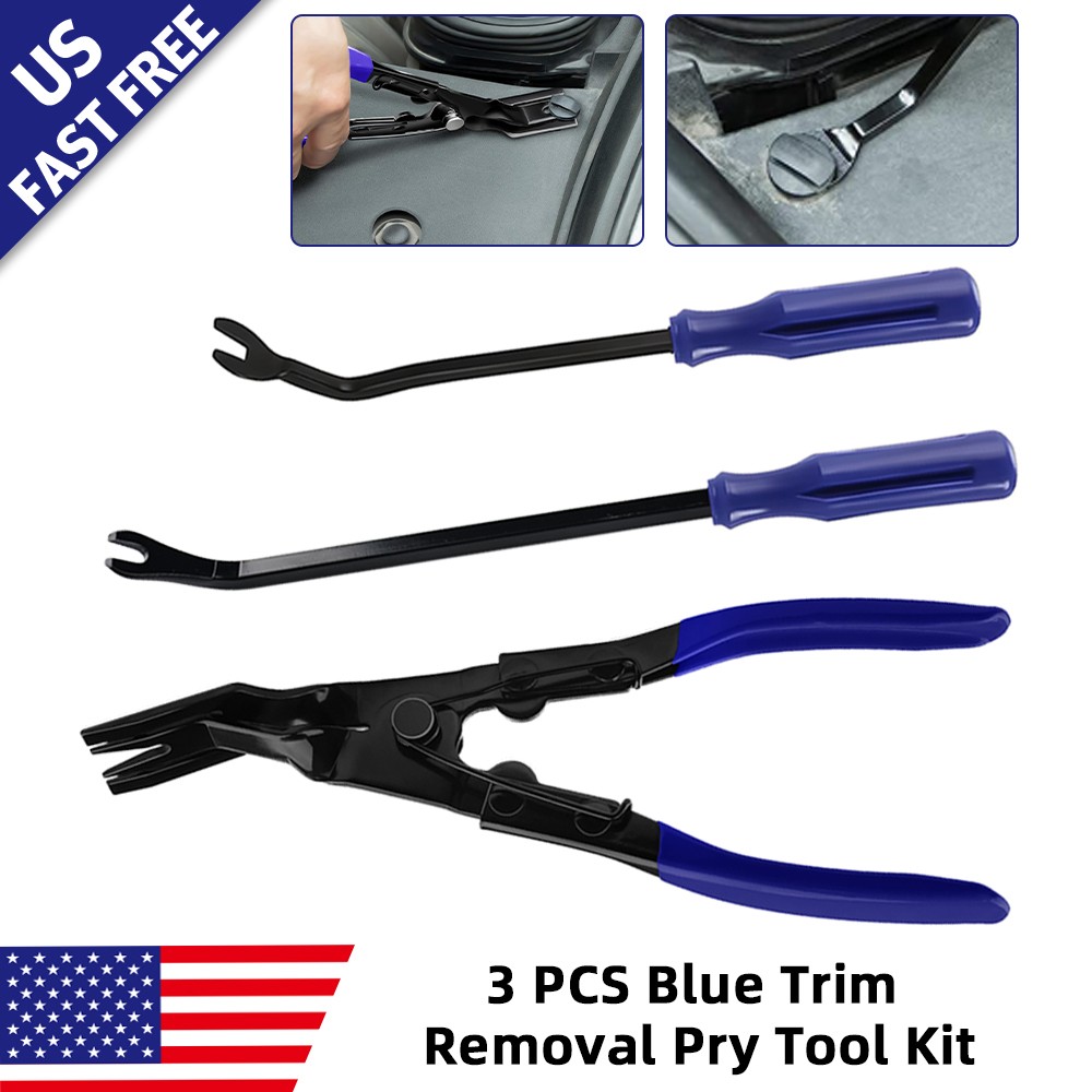 3PCS Automotive Remover Tools Removal Pliers Fastener Door Panel Retainer Set US