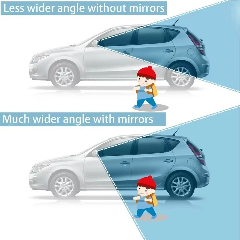Adjustable Blind Spot Mirror | Wide Angle Convex Car Side Rear View Mirror