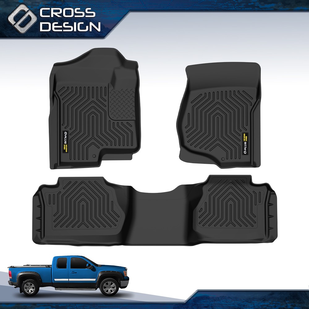 TPE All Weather Floor Mats fits 07-13 Chevy Silverado /GMC Sierra Extended Cab