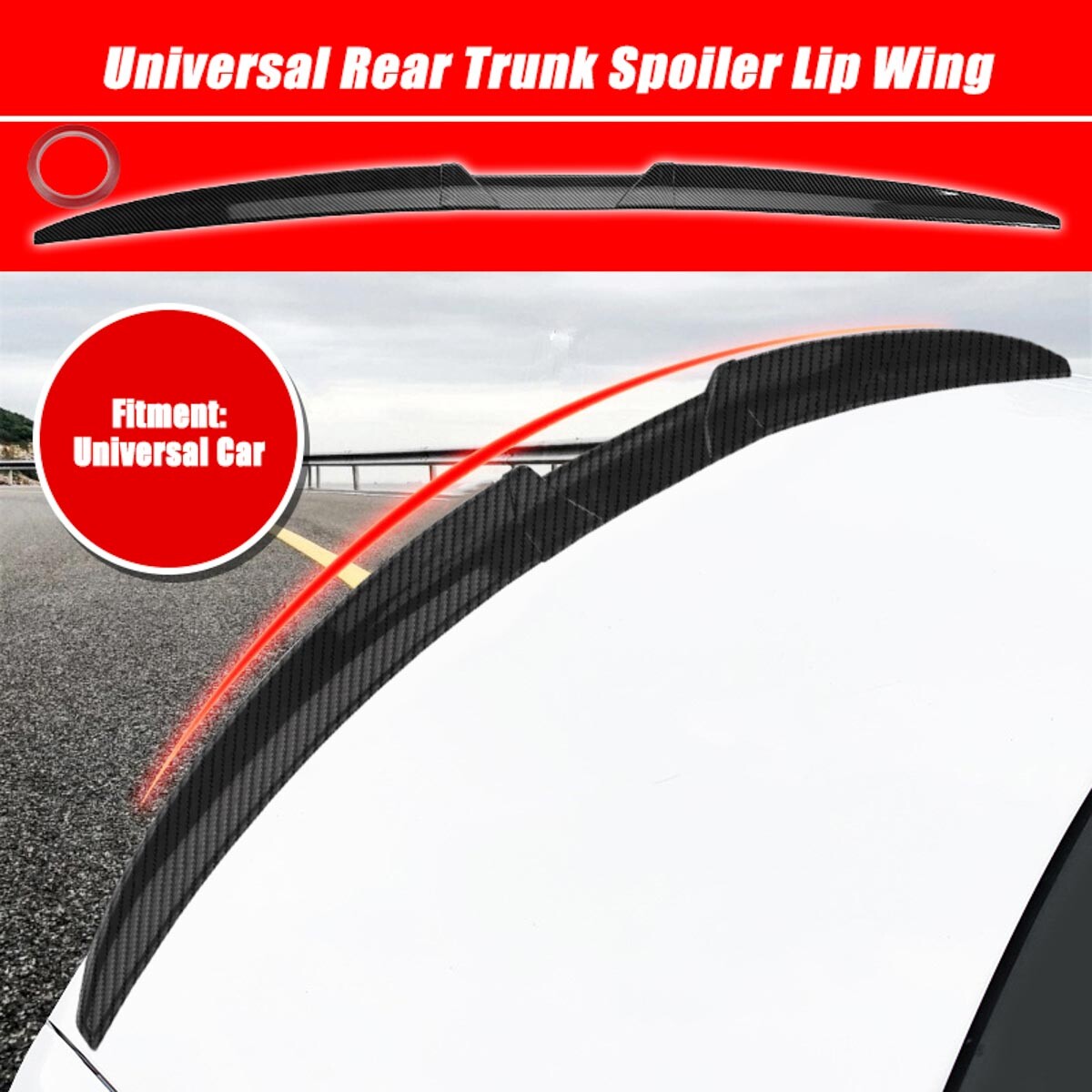 For Hyundai Sonata Sedan 2000-2023 Adjustable Rear Trunk Spoiler Lip Tail Wing