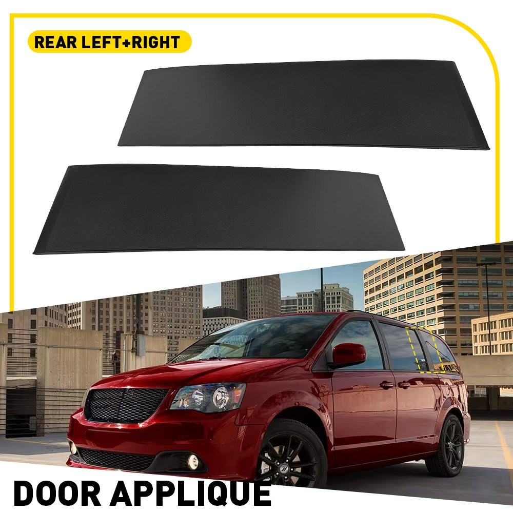 1/2X For 08-20 Dodge Grand Caravan Rear L+R Door Molding Trim Applique B Pillar