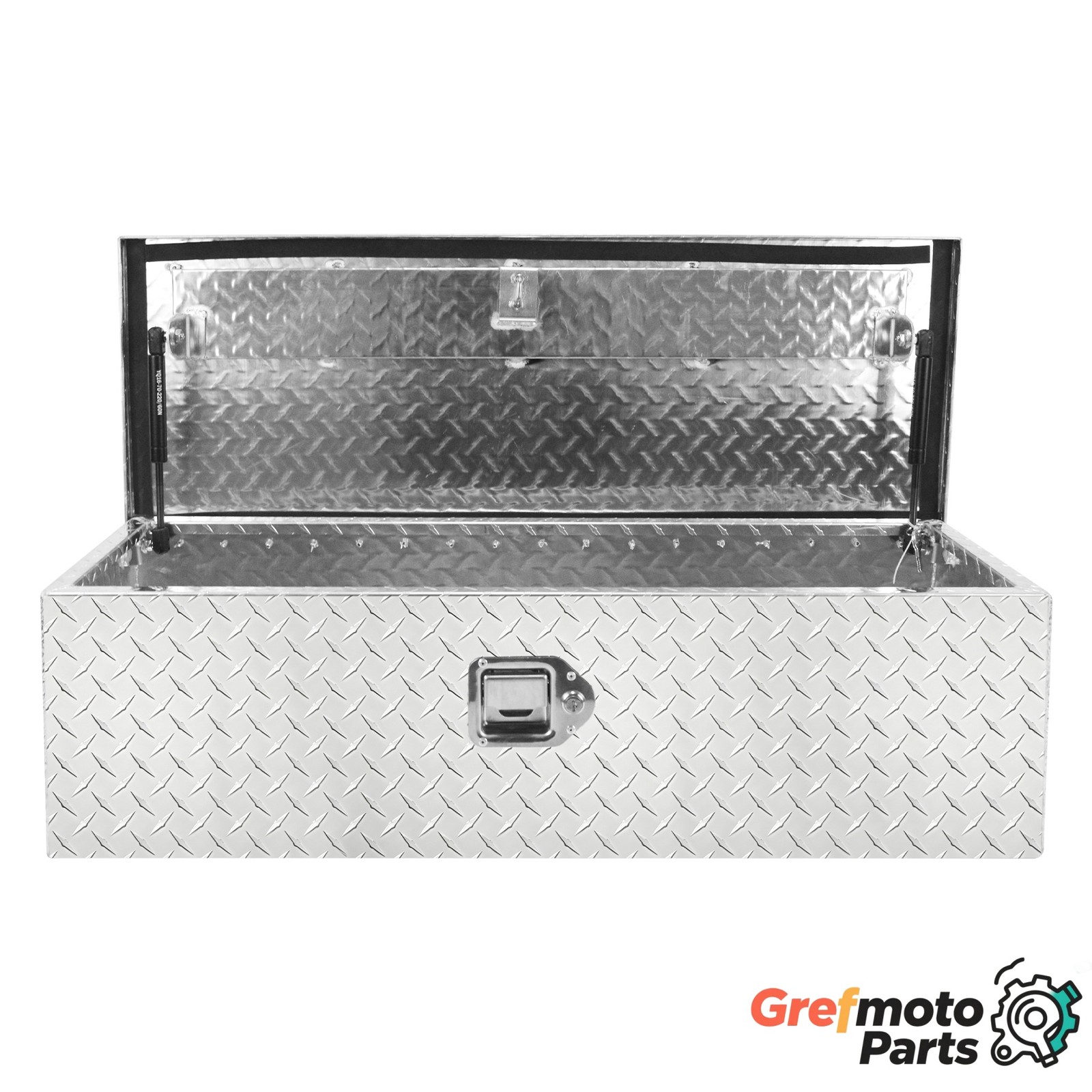 36inx10inx13in Diamond Plate Aluminum Organizer Box Truck Lock & Handles Set