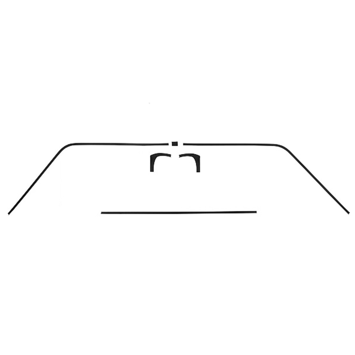 1969 Dodge Daytona Charger Rear Window Trim Moldings 6 Pieces Set – M6060