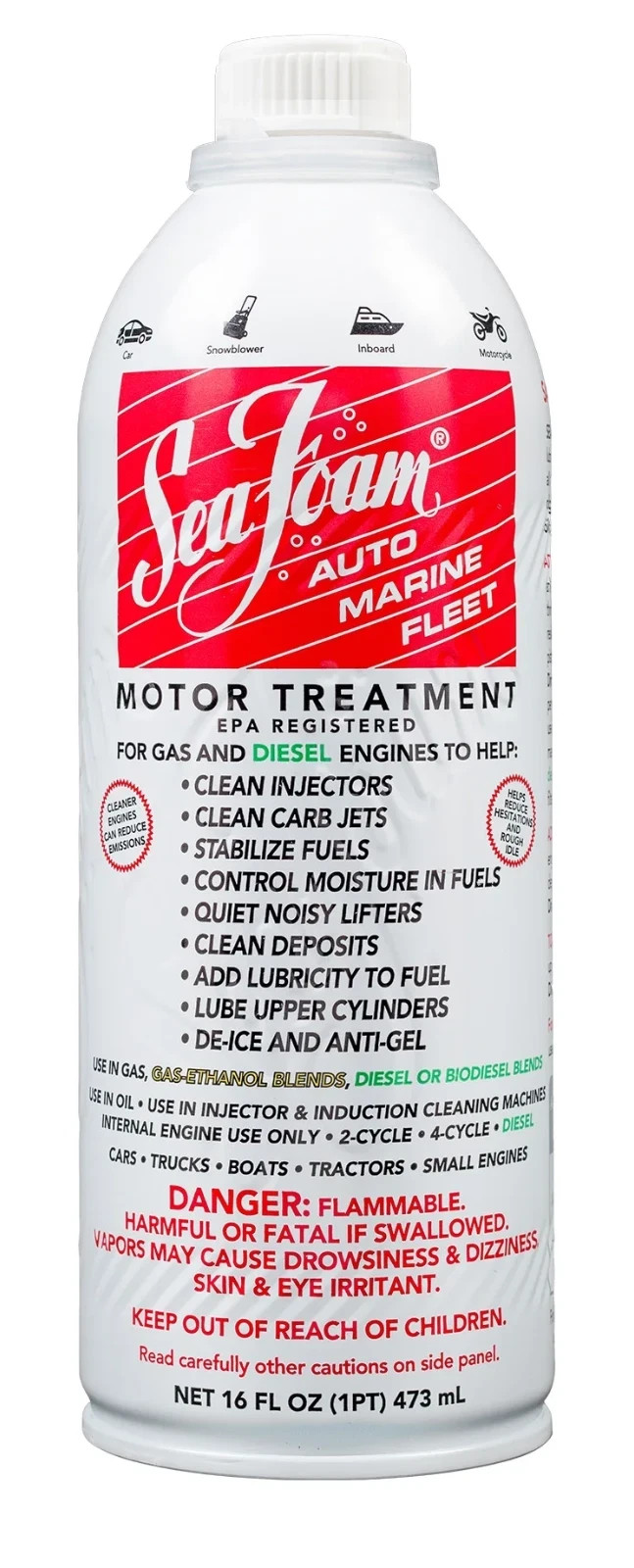 Sea Foam Motor Treatment SF16 Gas and Diesel Fuel Additive 16oz
