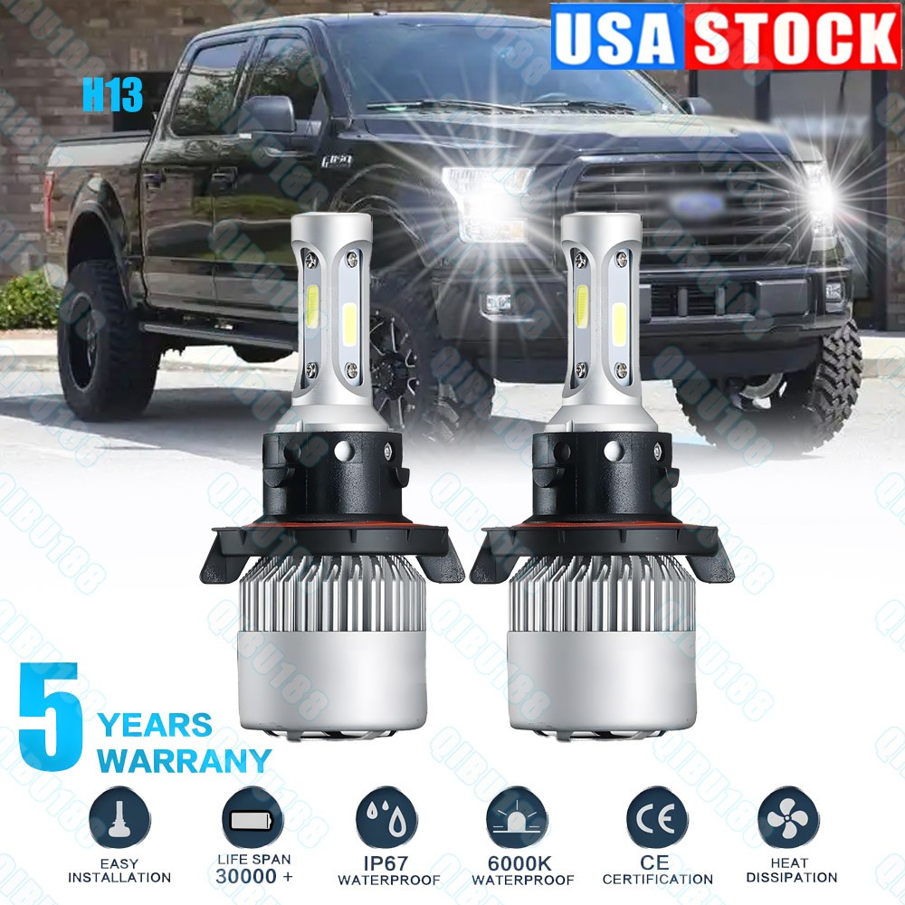 H13 LED Headlight Bulbs For Ford F150 2004-2014 F-250 F-350 Super Duty 2005-2022