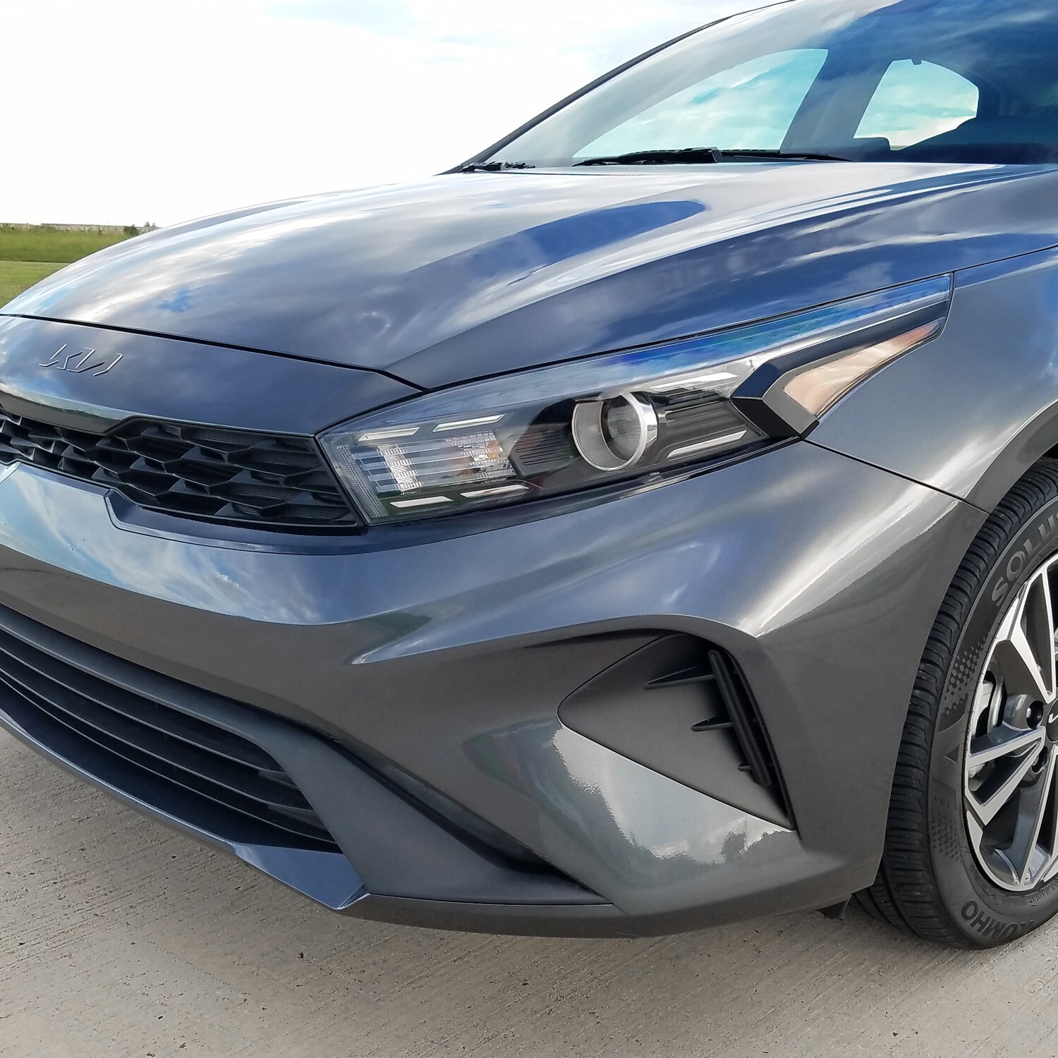 Chrome Delete Blackout Vinyl Overlay for 2022+ Kia Forte Grill Trim