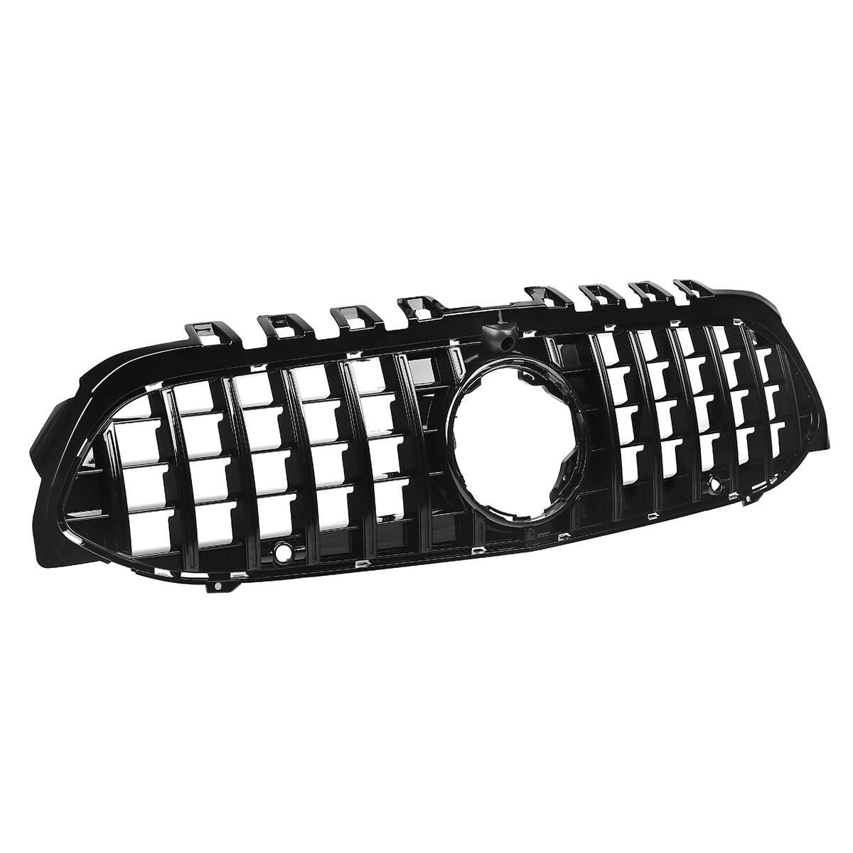 Gloss Black Front Grille W/Mirror Star For Benz A-Class W177 A200 A220 2019-2022
