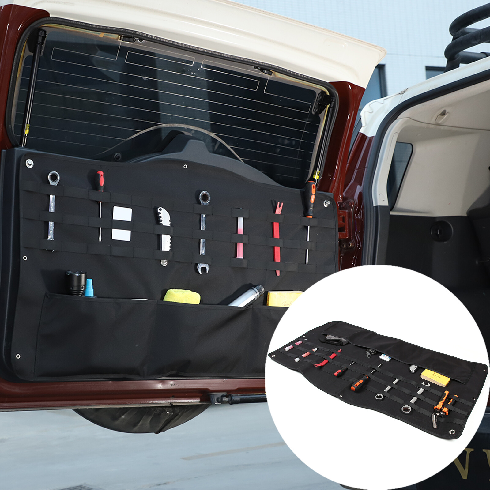 Tailgate Rear Door Cargo Trunk Storage Bag Organizer For Toyota FJ Cruiser 07+