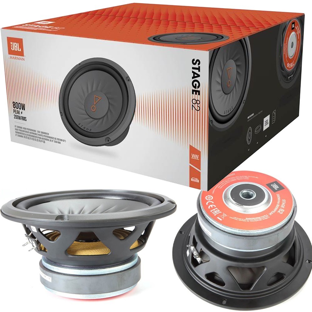 2X JBL Stage 82 8″ Car Audio Component Subwoofer 800W Peak/ 200W RMS EACH 4OHM