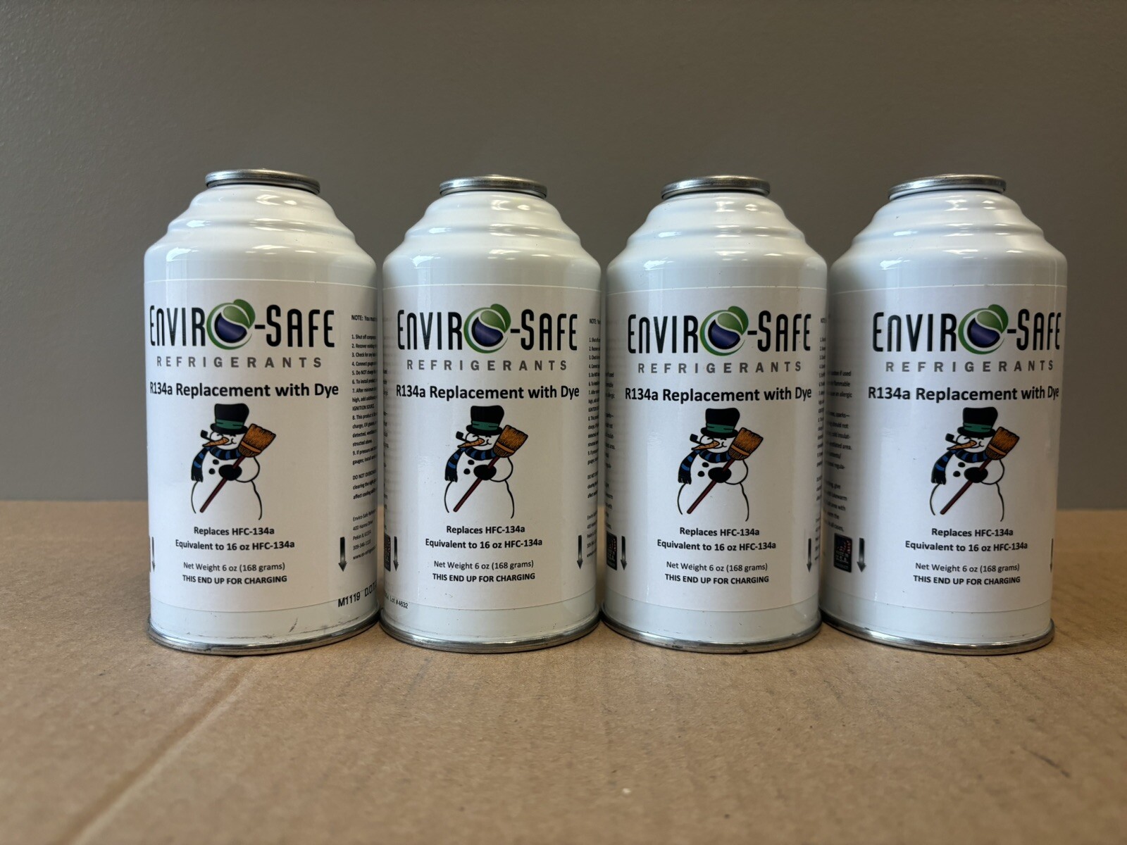 Envirosafe R134a Replacement Refrigerant with dye- CASE OF 4 CANS!
