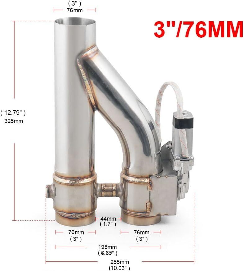 Universal 3 Inch Stainless Steel Exhaust Pipe Kit