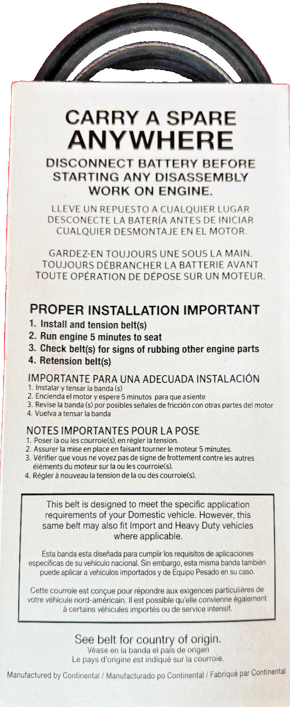 Serpentine Belt Roadmax 6K725AP K060725 5060725 4060725 6PK1840