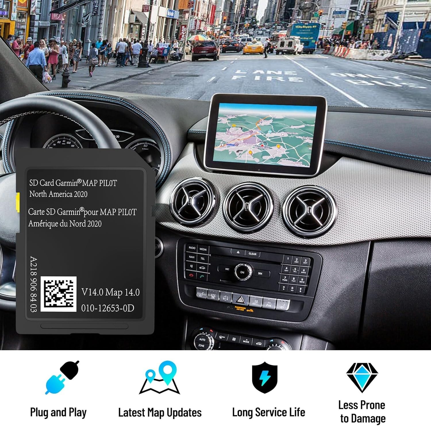 Class 10 Mercedes Navigation SD Card, Waterproof & Secure for Audio 20 Use