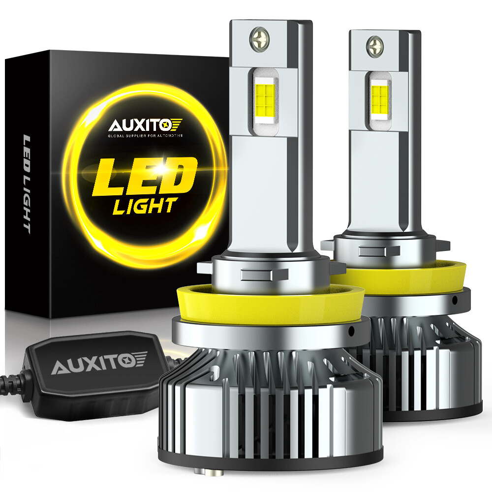 AUXITO H11 LED Headlights Kit Low Beam Bulb Super Bright 6500K White 24000LM Y19