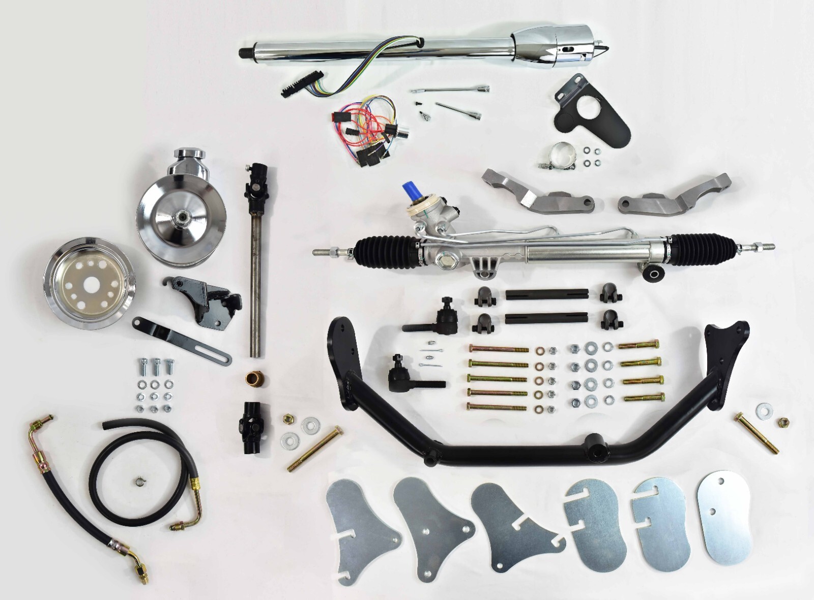 1957 Belair Chevrolet rack and pinion conversion power & tilt steering column