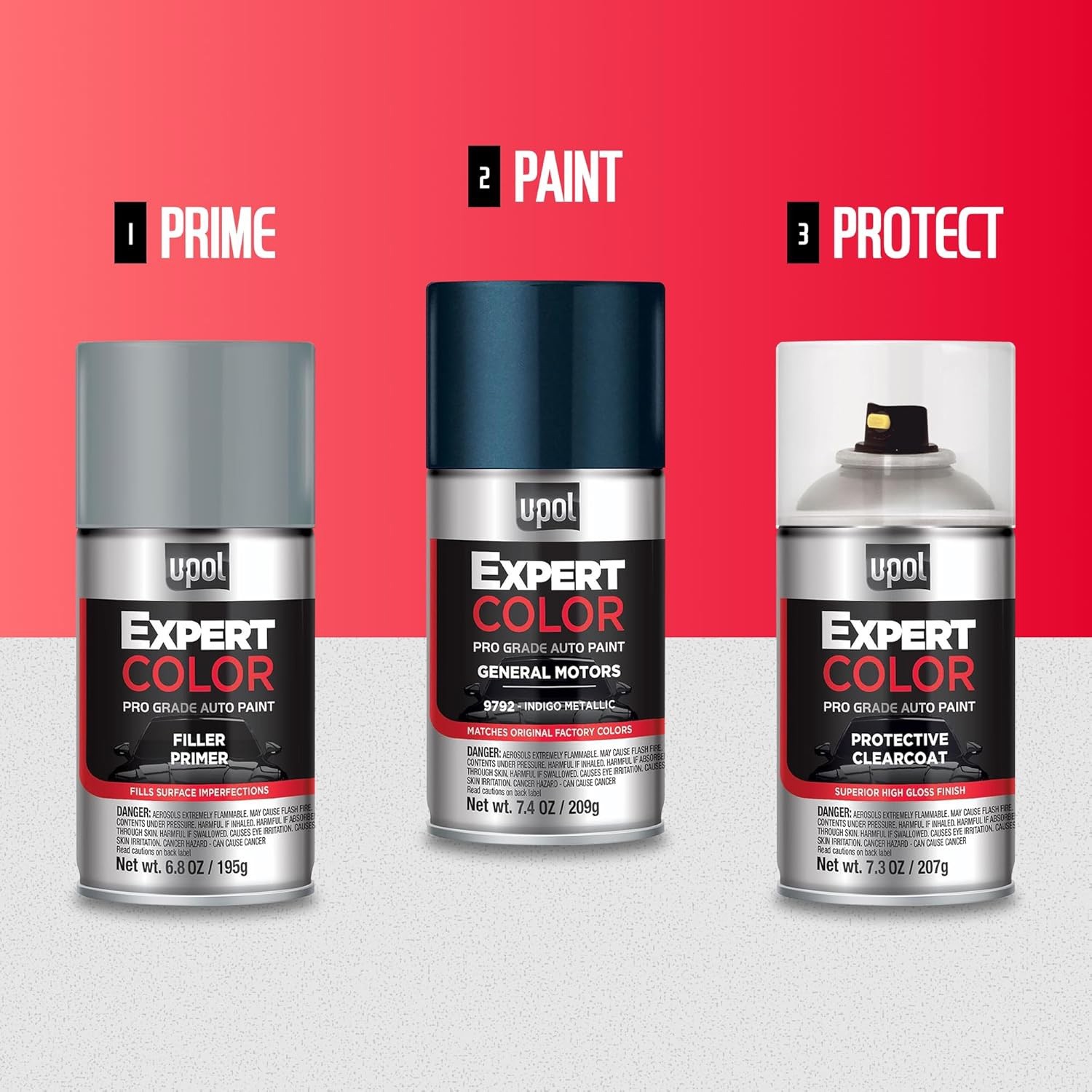 U-POL Expert Spray Paint Universal Chrome , upun401 7.4 Oz
