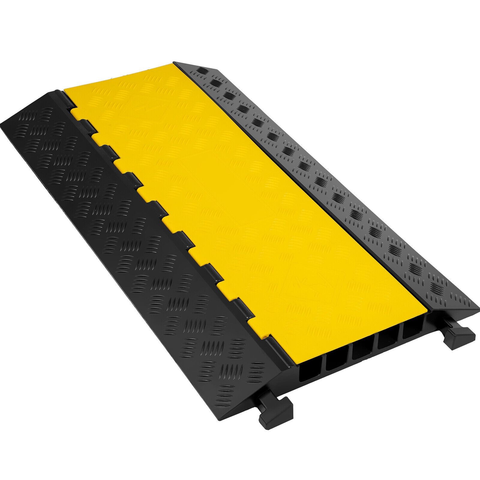 5 Channel Rubber Cable Protector Ramp 35x20in 66000Lbs Cap Flip-Open Mod