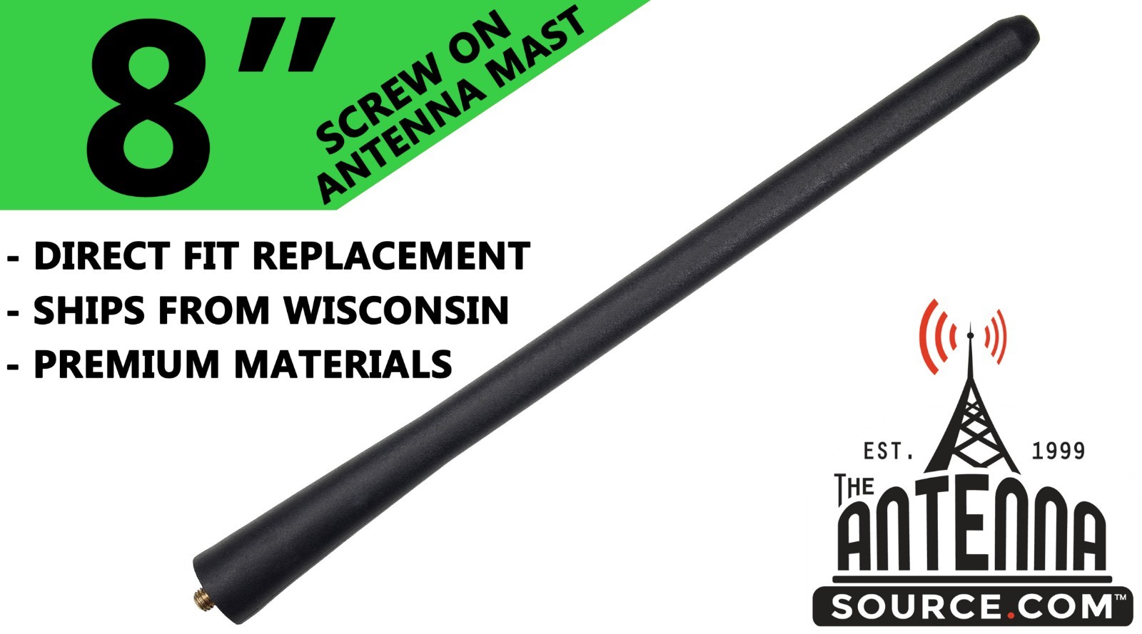8″ ANTENNA MAST – FITS: 2018-2020 Nissan Kicks
