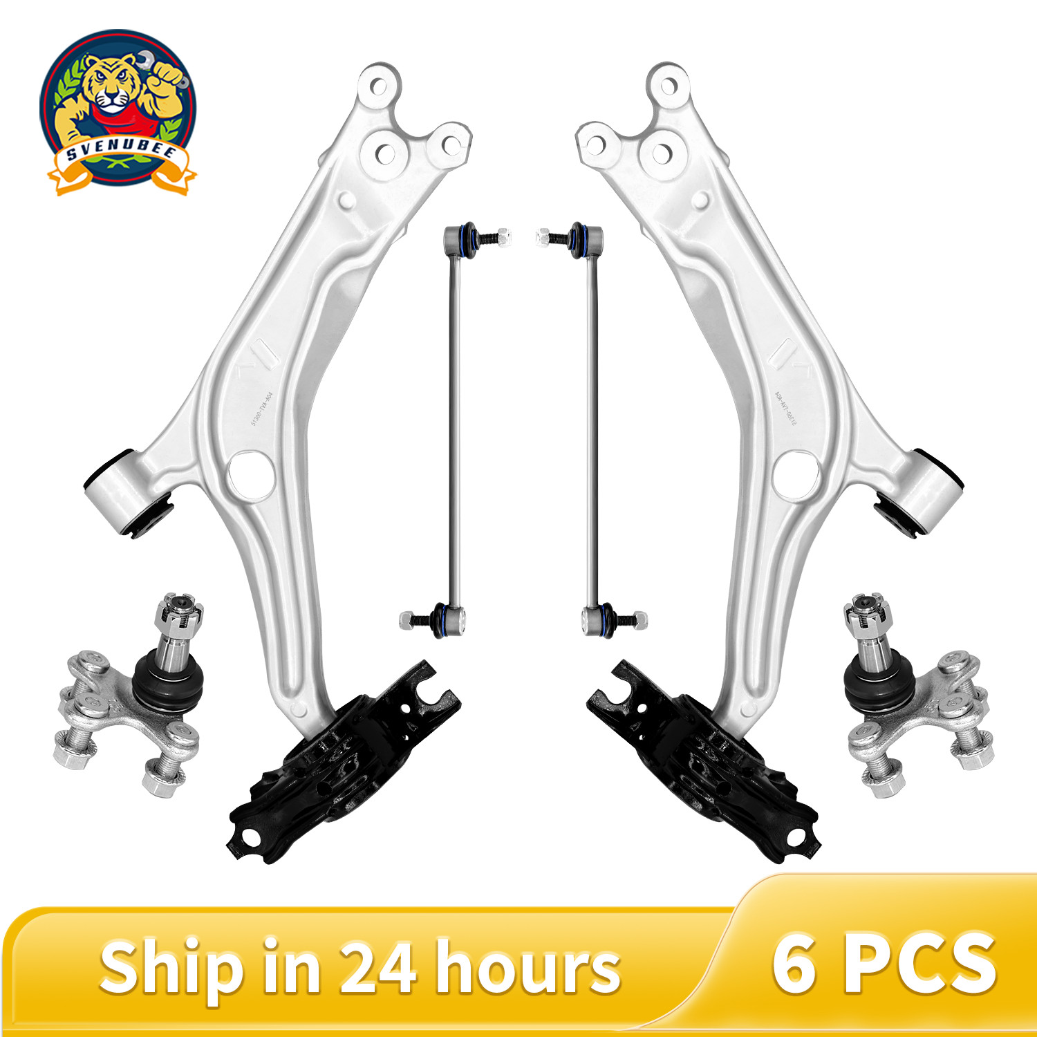 Front Lower Control Arms With Ball Joints Sway Bar for 2018-21 Honda Accord 6Pcs
