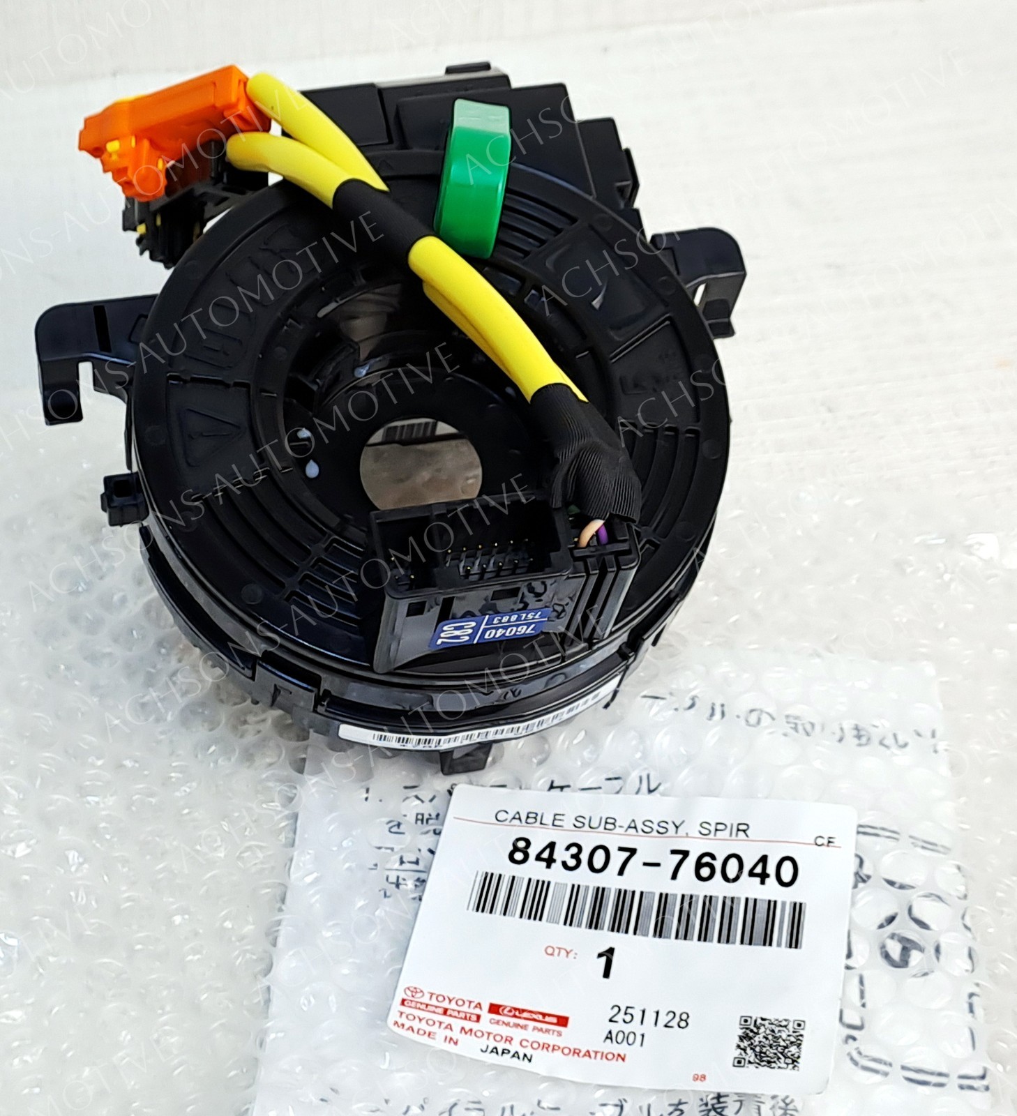 Genuine Lexus CT200h 2011-2017 Clock Spring Spiral Cable Sensor Oem 84307-76040