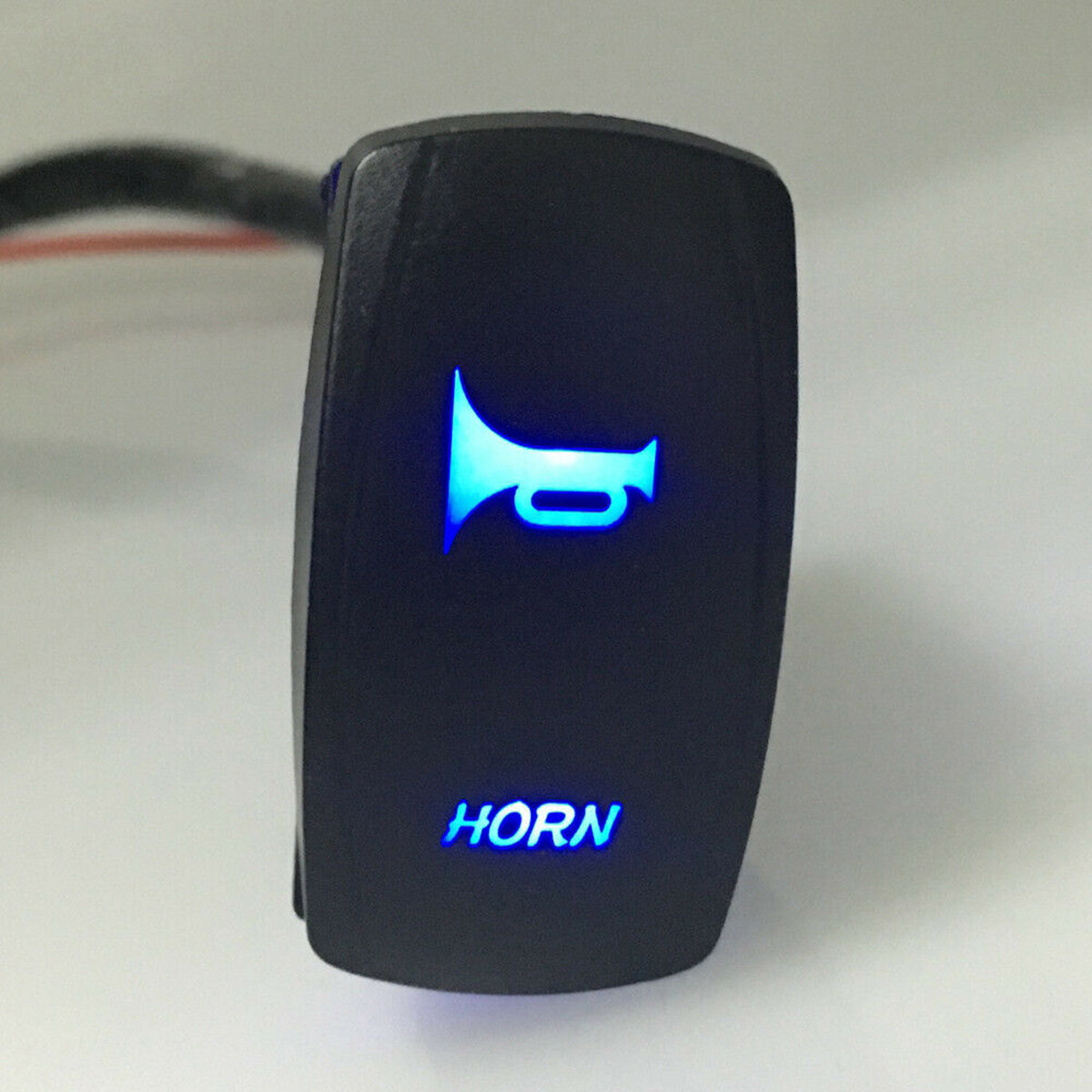 Rocker Switch Blue LED Horn Toggle Rocker On Off Switch Speaker Push Button Car