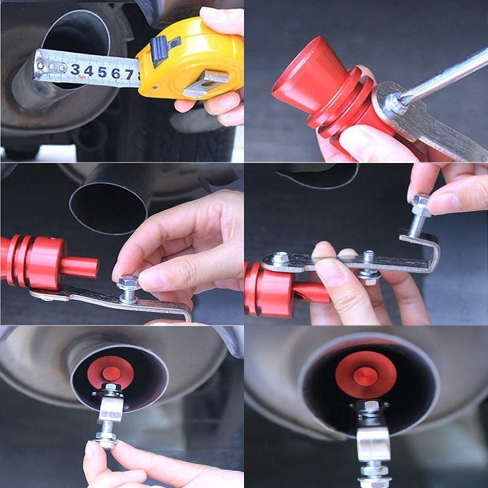 Car Accessories Whistle Blow Off Valve Simulator Noise Turbo Tip Sound Muffler D