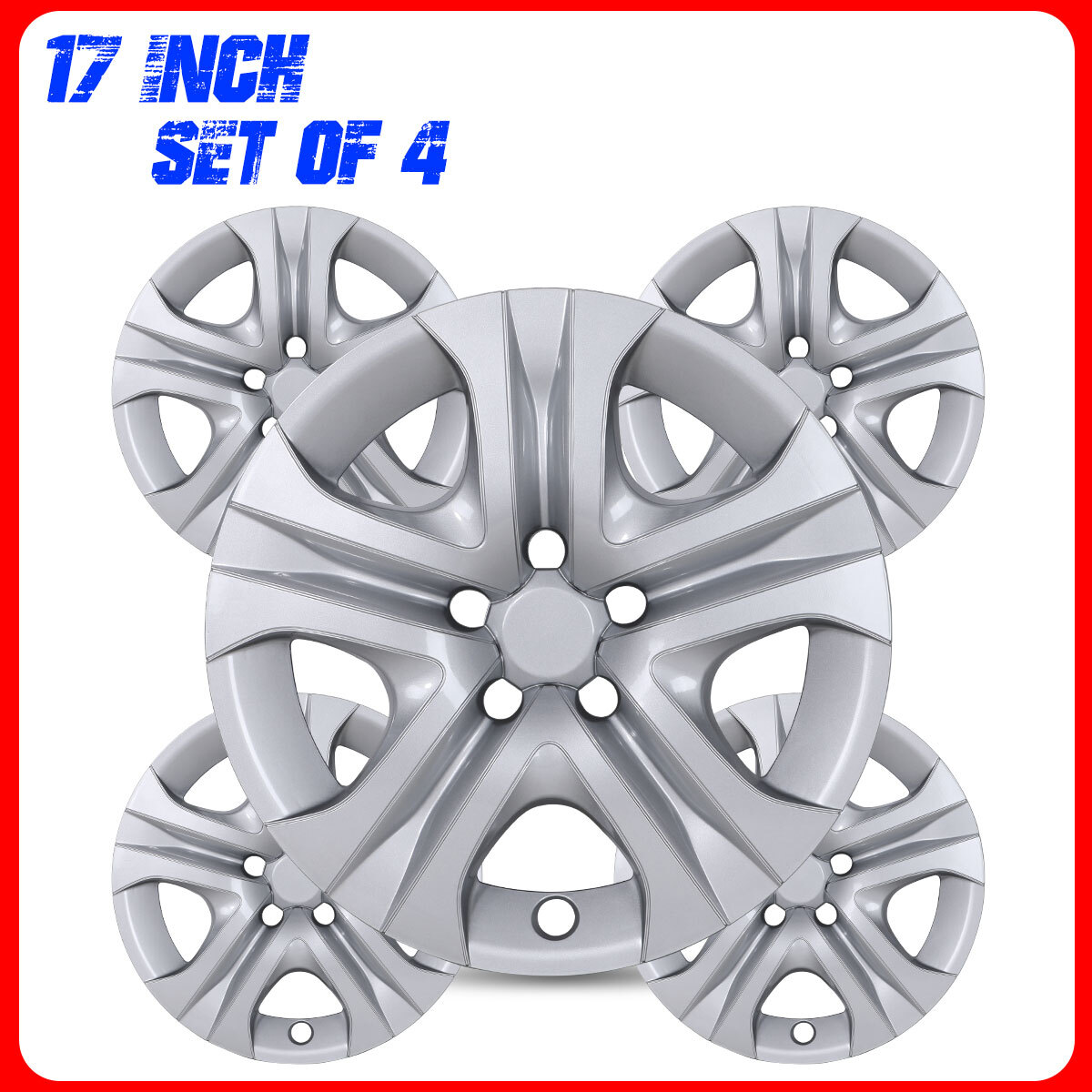 17″ 4 or 1 Pack Wheel Covers Full Rim Snap On Hub Caps For 2013-2018 Toyota RAV4