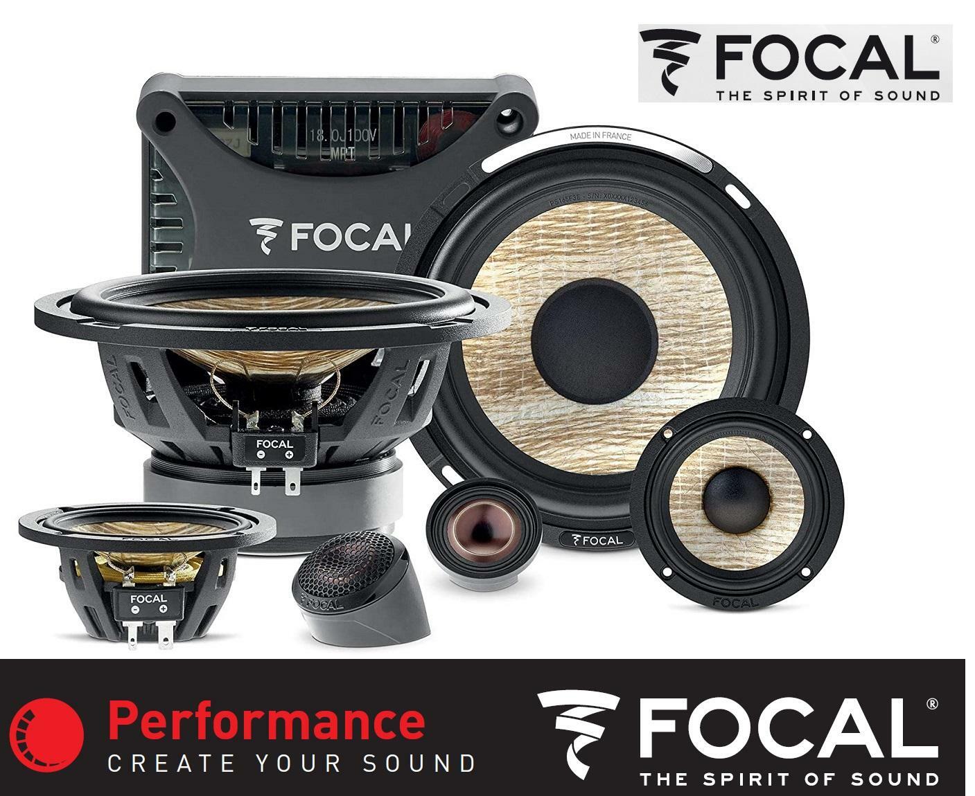Focal PS165F3E Flax EVO 6.5Inch 3-Way Component Speaker Set 160 Watt