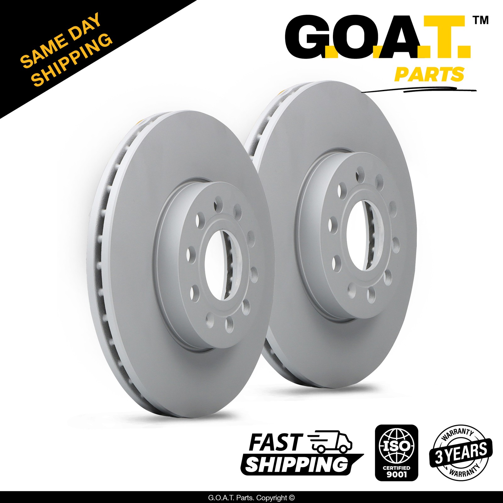 Front Brake Rotors Set for 09-13 Audi A3 15-16 A3 Quattro VW Beetle 11.33 inch