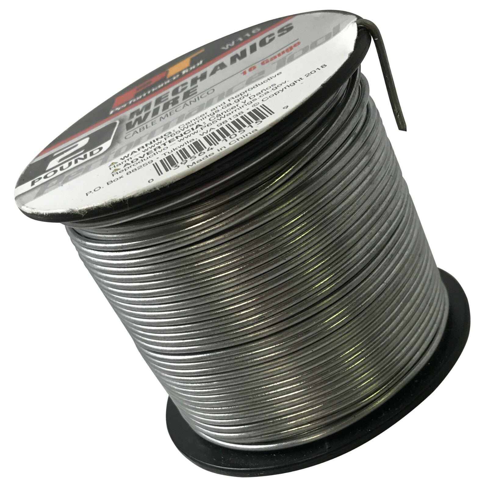 Performance Tool 2 LB Pound Mechanics Wire 16 Gauge Soft Annealed Steel Spool