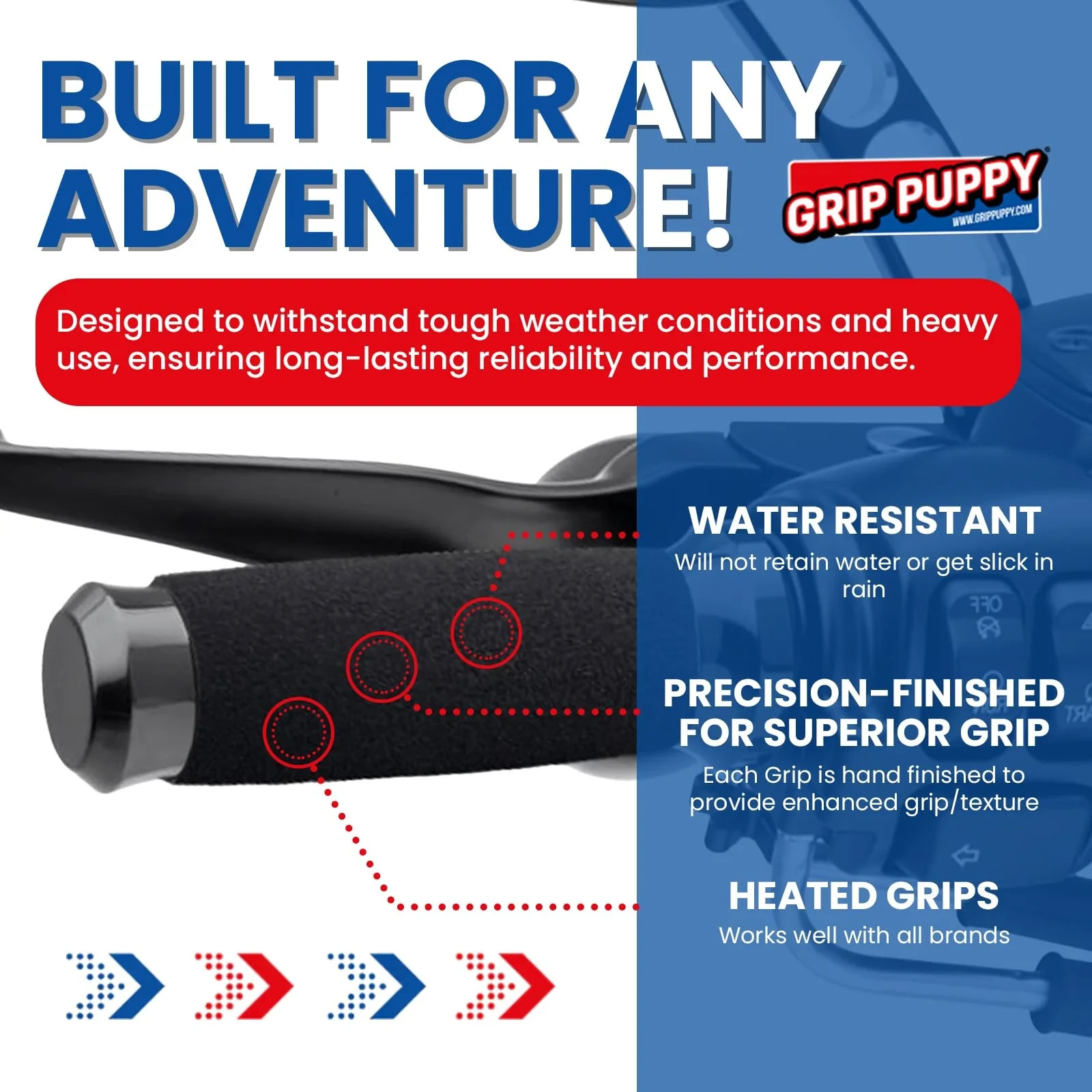 Grip Puppy Big PAW! – Comfort Grips for Indian Heavyweight Motorcycles