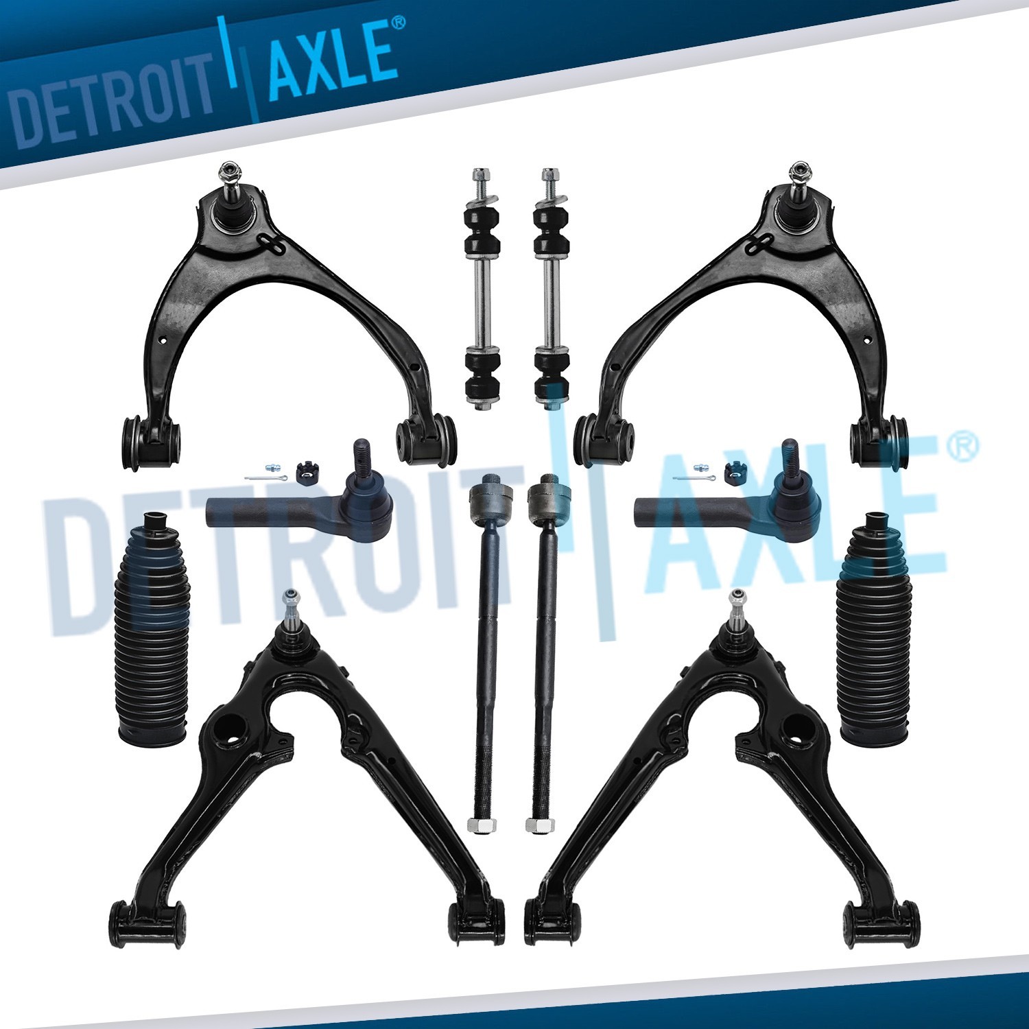 Front Upper Lower Control Arm Suspension Kit for Chevy GMC Silverado Sierra 1500