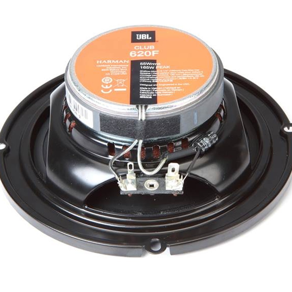 JBL Club 620F 6.5″ Shallow-Mount 165W 2-Way Upgrade/Replacement Car Speakers