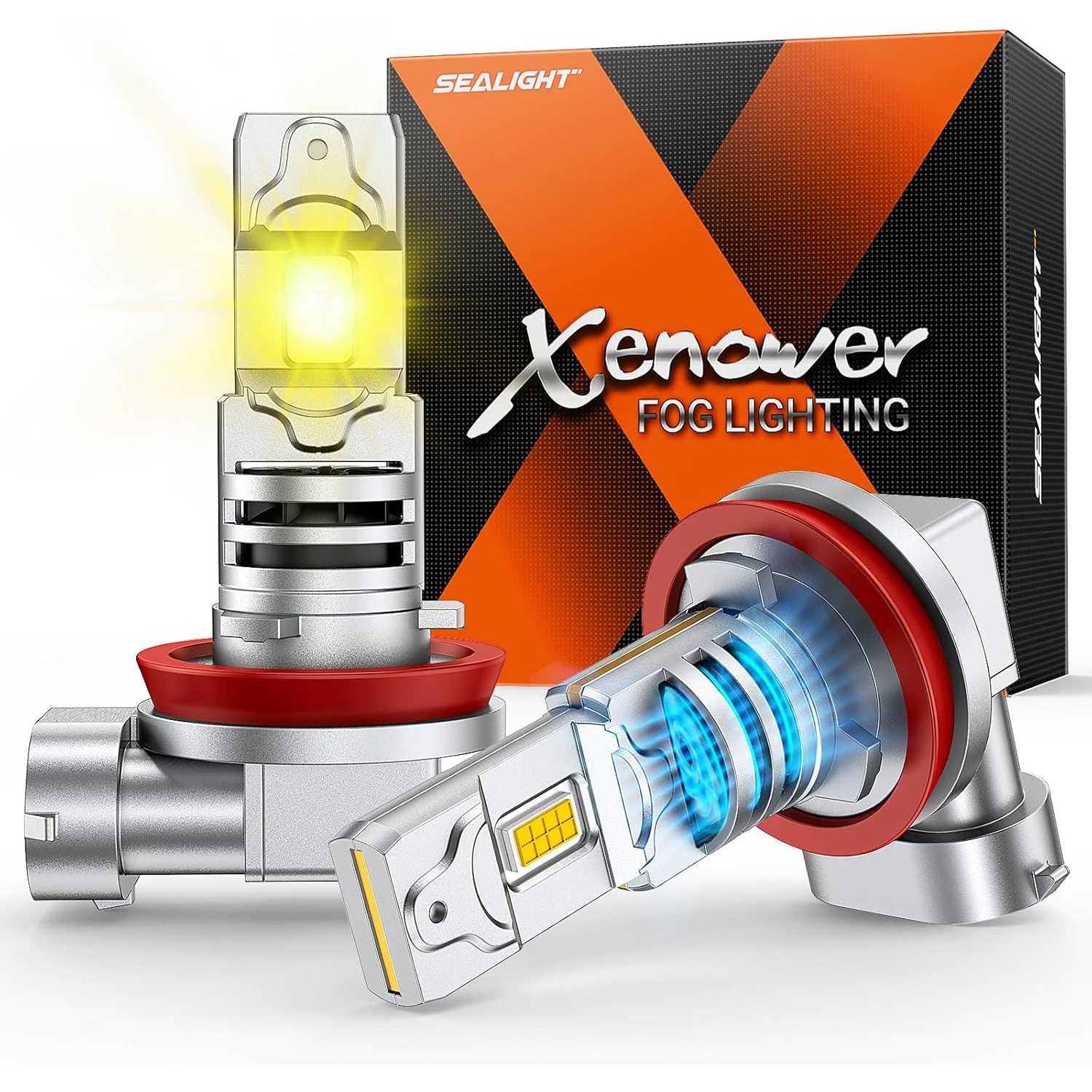 SEALIGHT Xenower LED Type: XF5 Mdl: H8/H9/H11 CT: YE Replacement Fog Light Bulbs