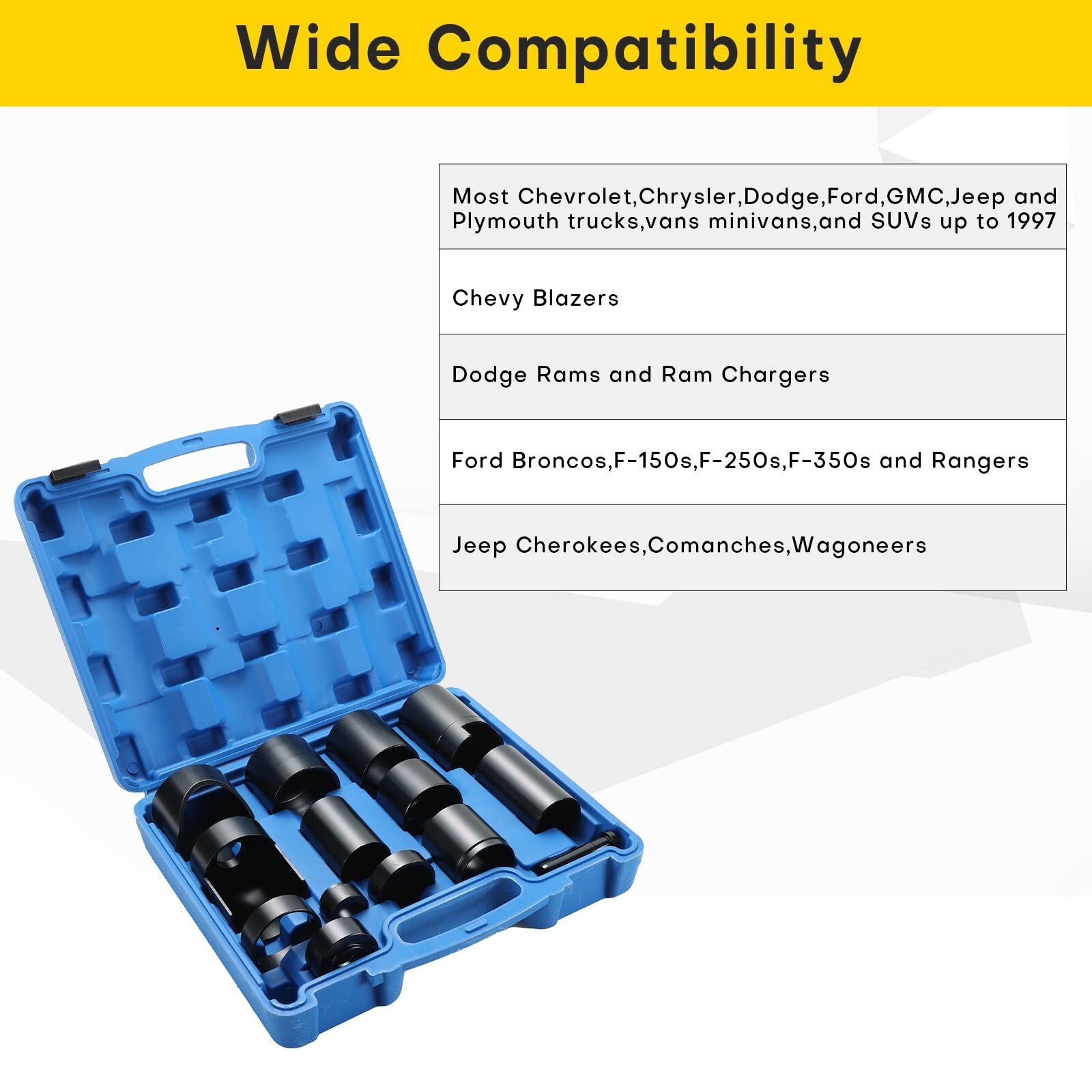 14PCS Master Ball Joint Remover Installer Adapter Tool Set for Ball Joint Rep…