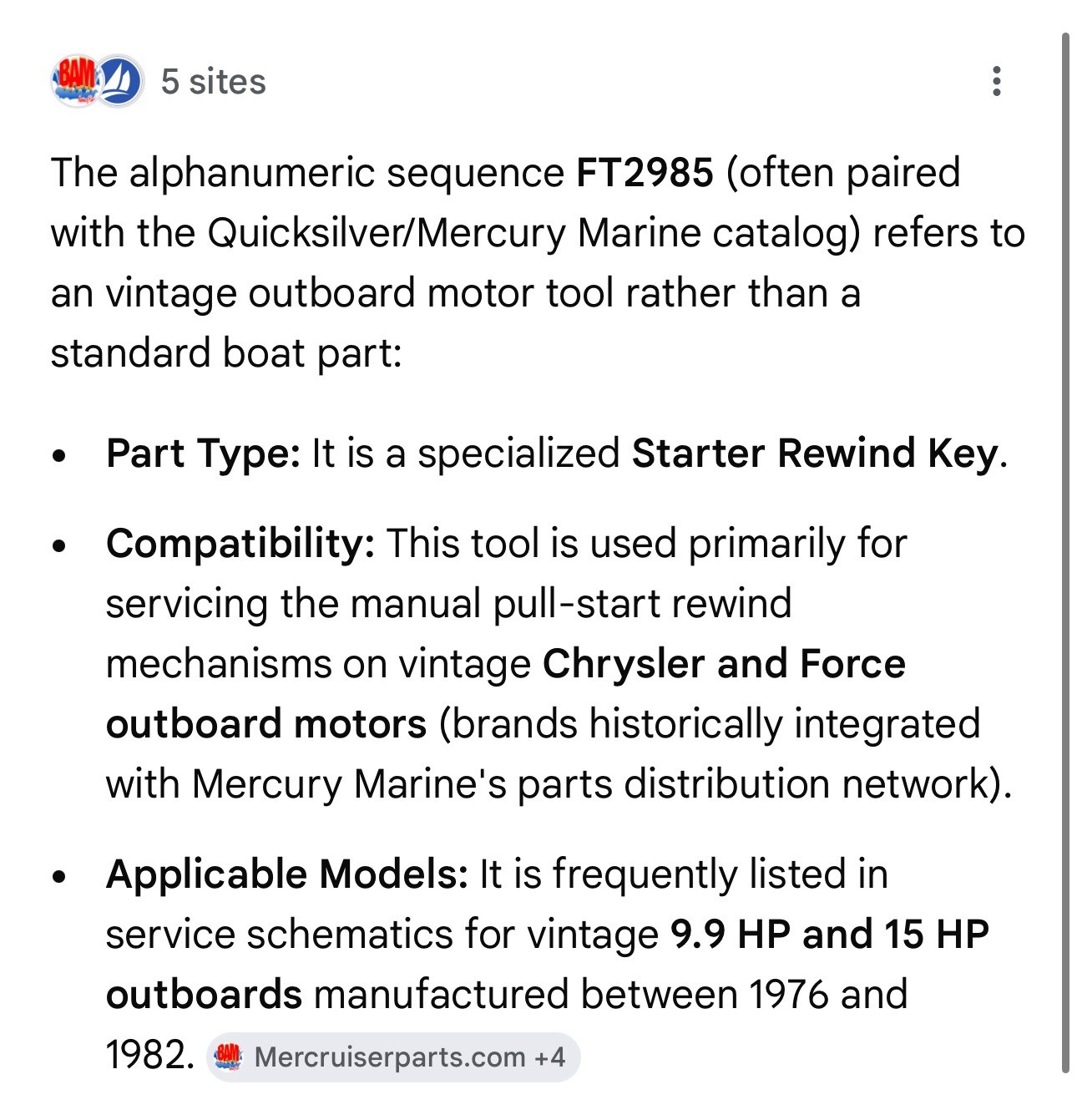 OMC T2985 Install Remove Service Specialty Tools Johnson /Evinrude OEM Marine