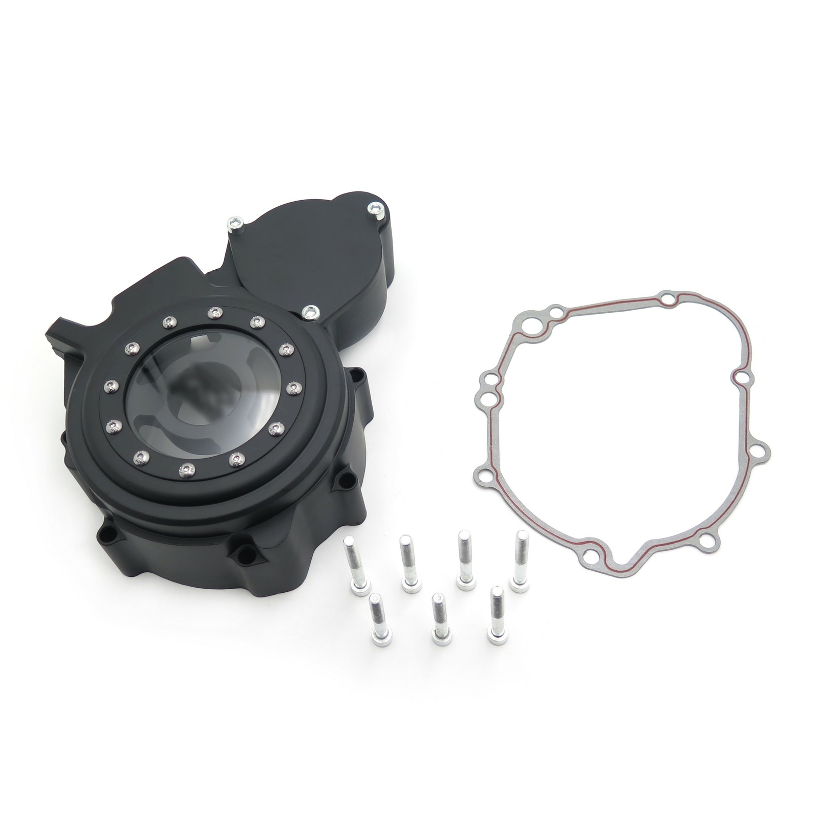 Black Left Engine Stator Cover See Thru For Suzuki 06-16 GSXR 600 750 Gasket cle